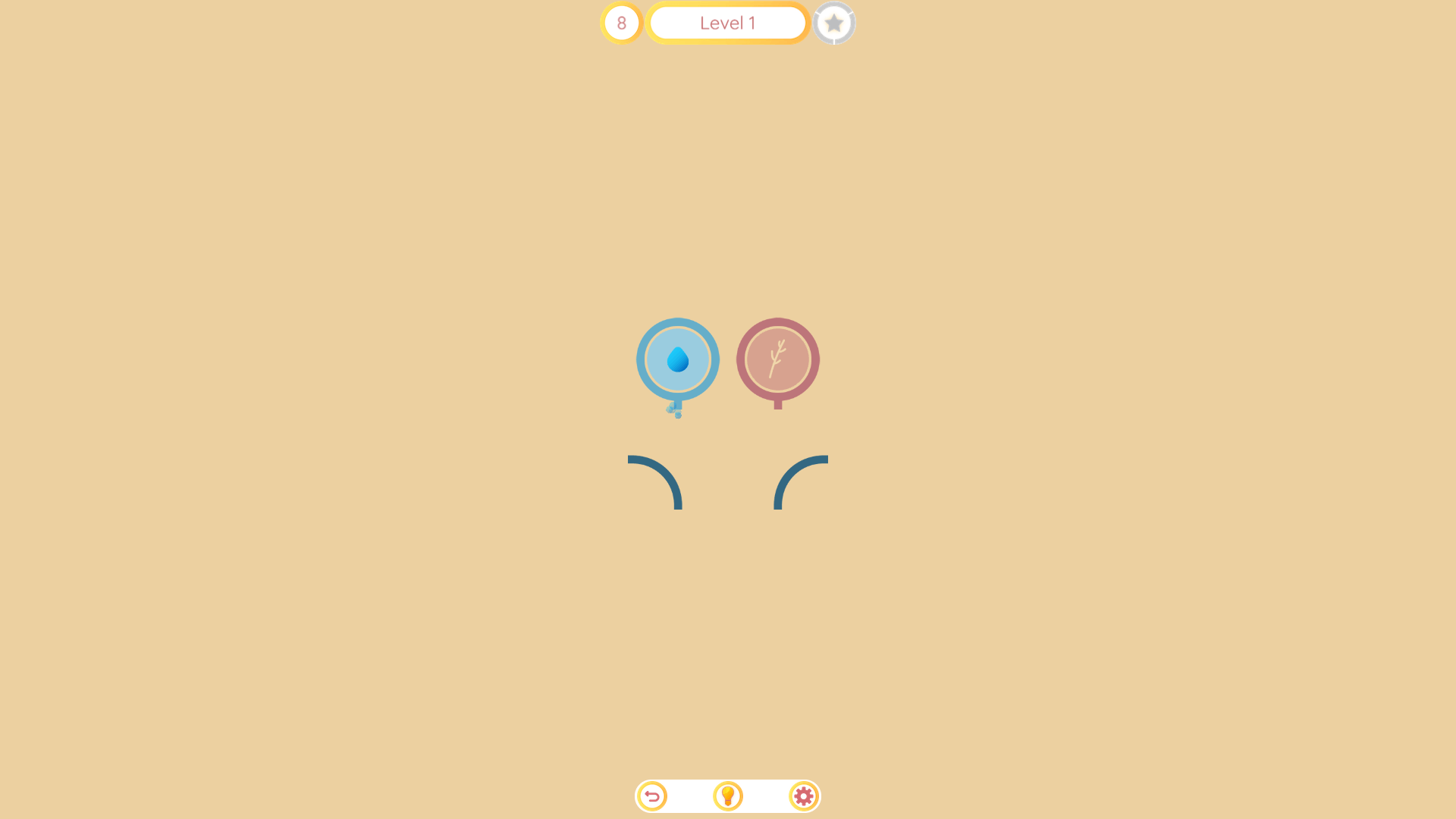 Rotating pipe pieces to connect water flow in Pipes game