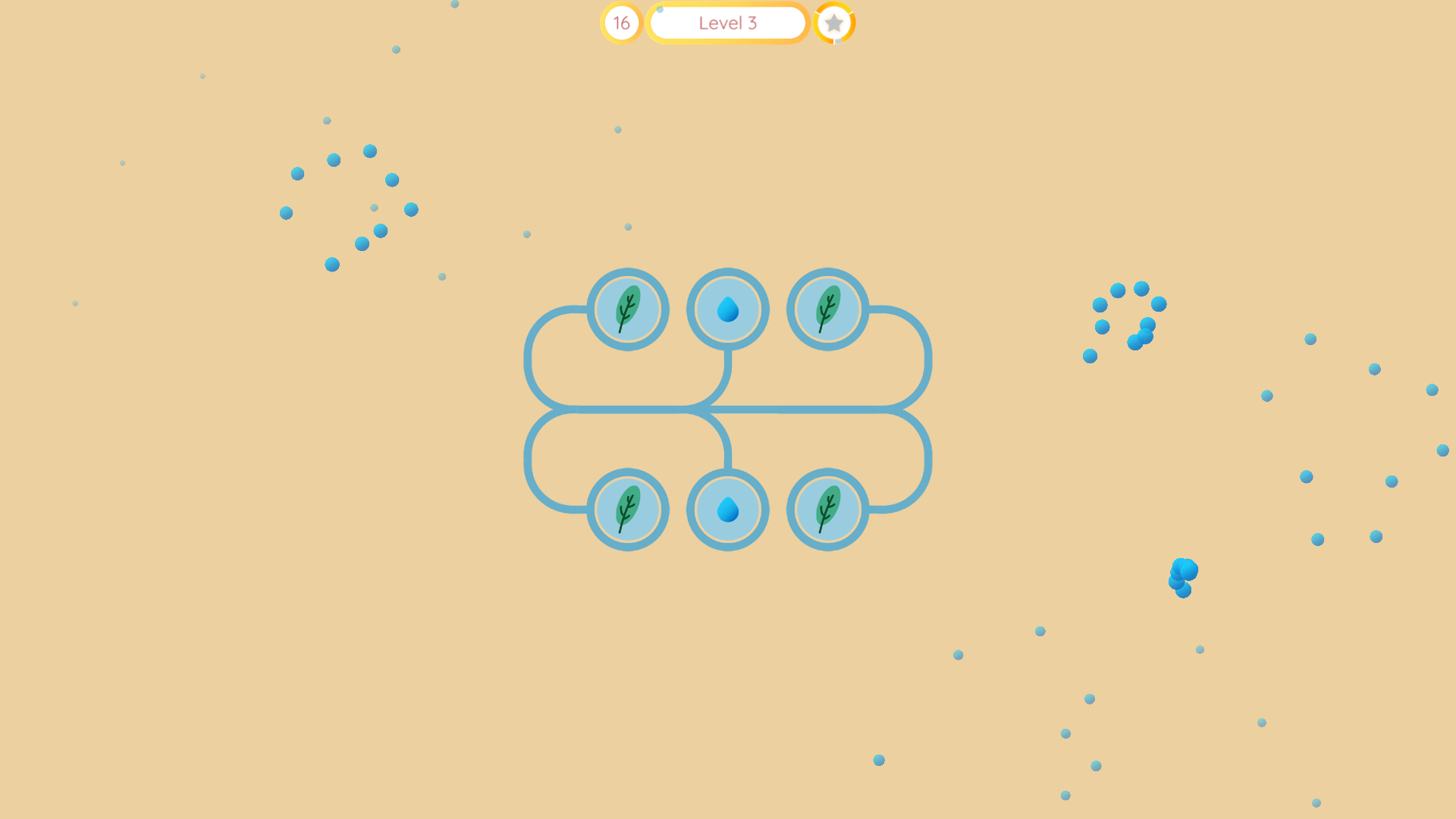 Rotating pipe pieces to connect water flow in Pipes game3