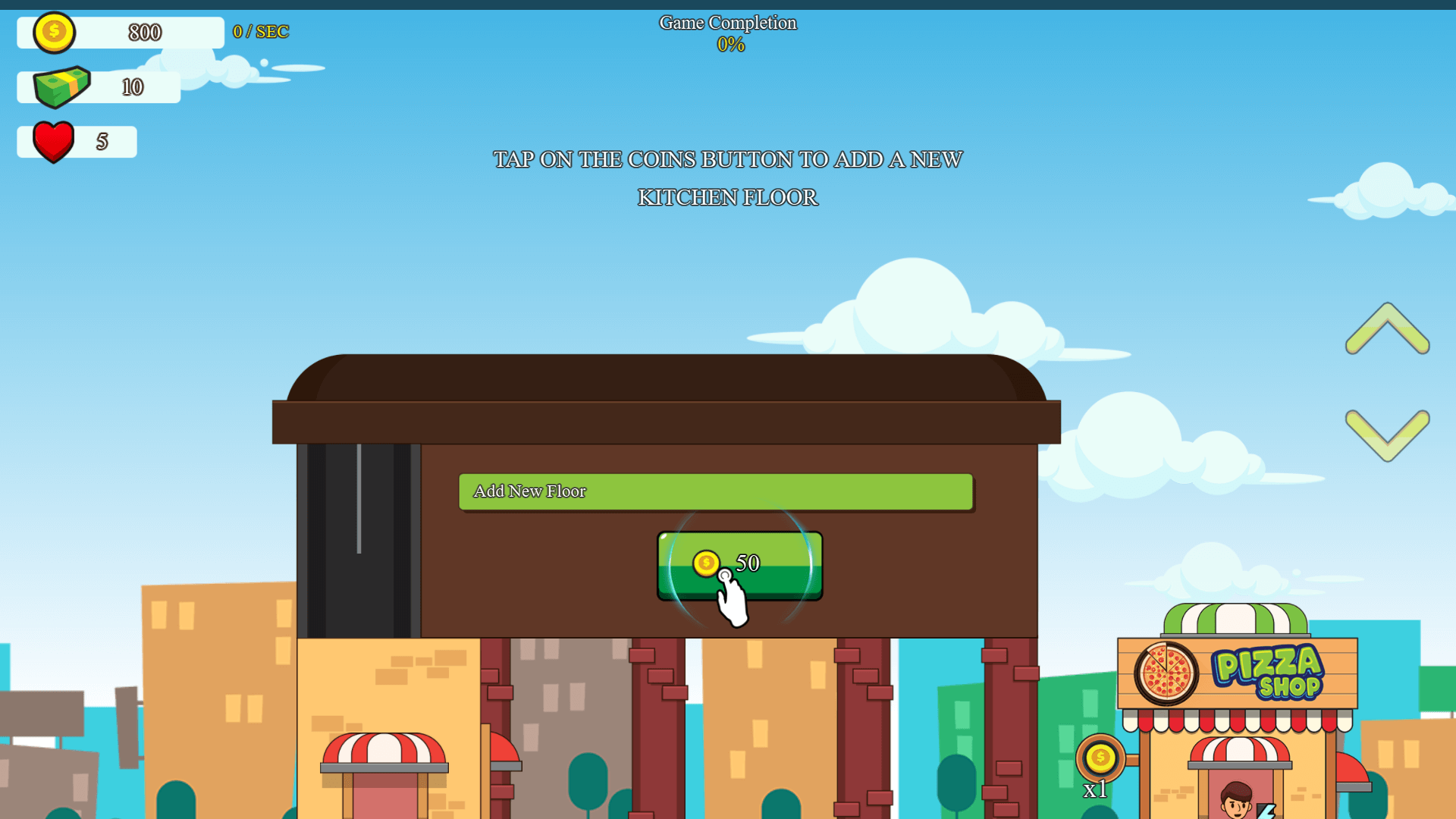 Pizza Tower gameplay showing multiple floors and upgrades4
