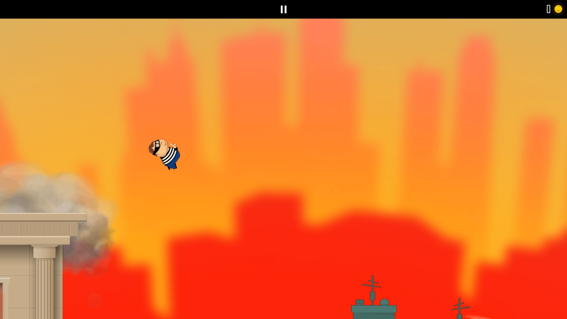 Loot & Scoot main character – funny bank teller falling through floors3