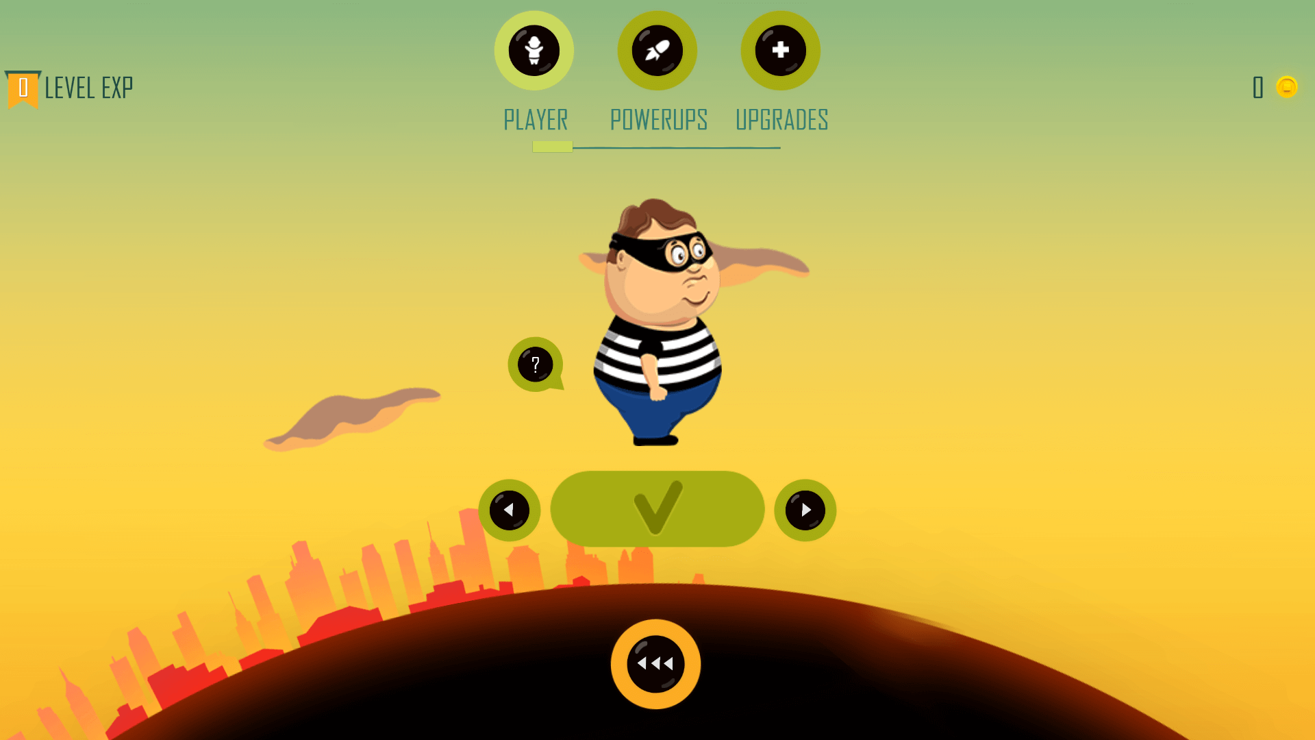 Loot & Scoot main character – funny bank teller falling through floors2