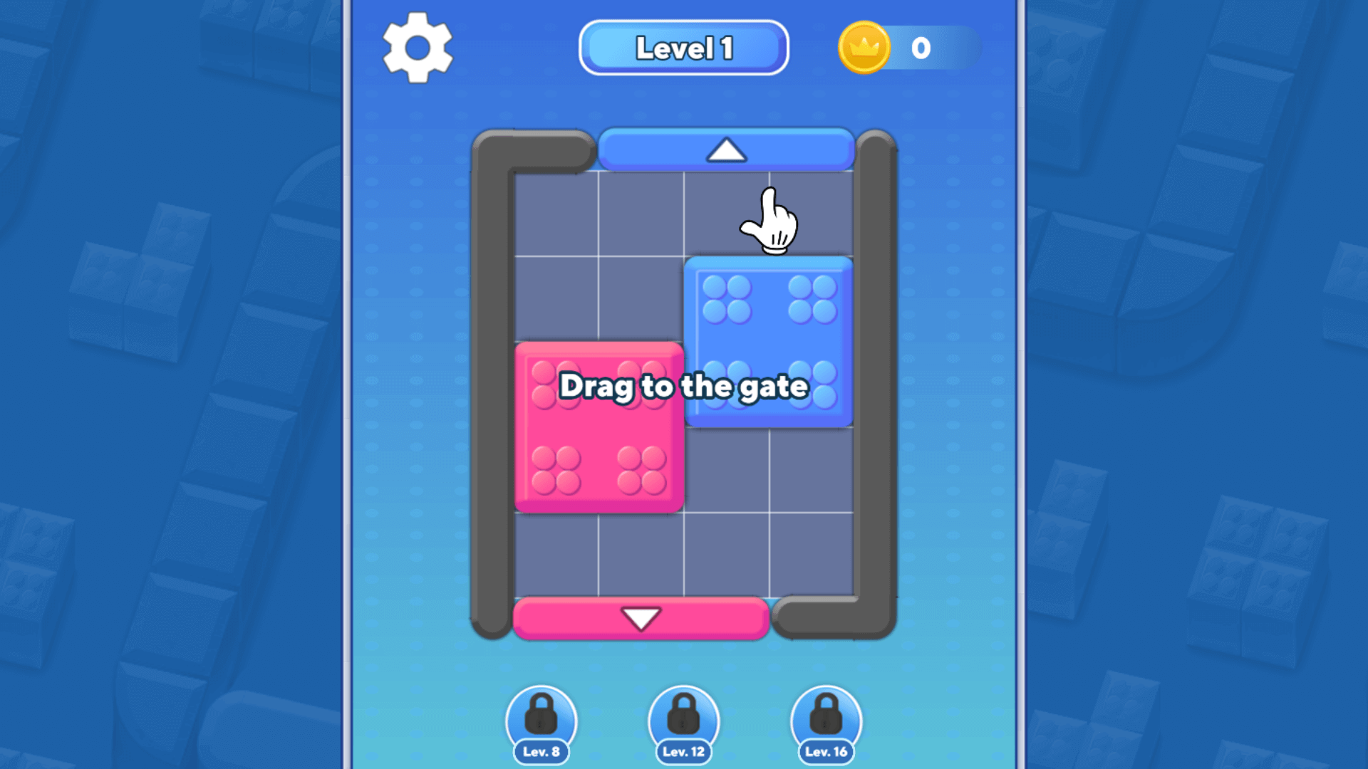 Color Blocks game menu with start button and colorful design