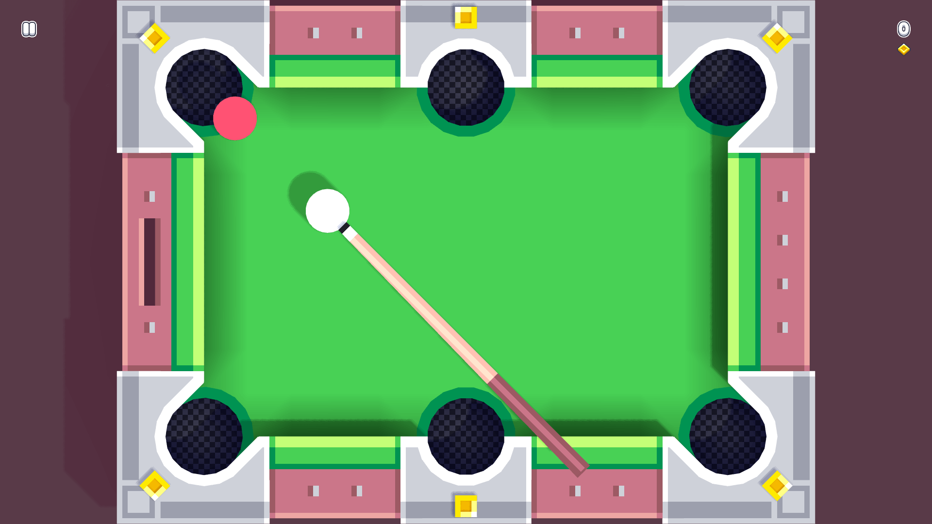 Player practicing billiards skills in a free online pool game3