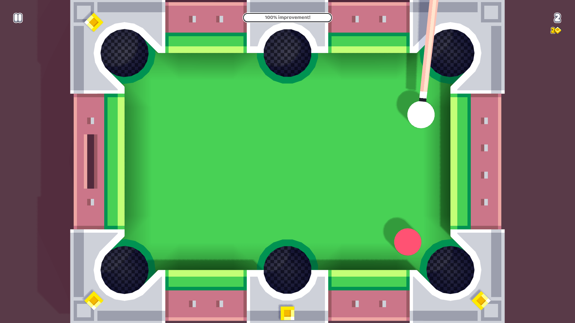 Player practicing billiards skills in a free online pool game1