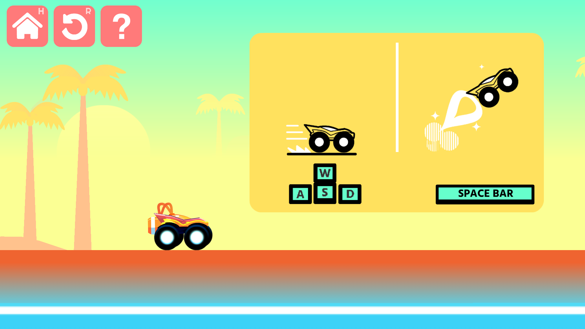 Blumgi Rocket car racing through colorful platform levels4
