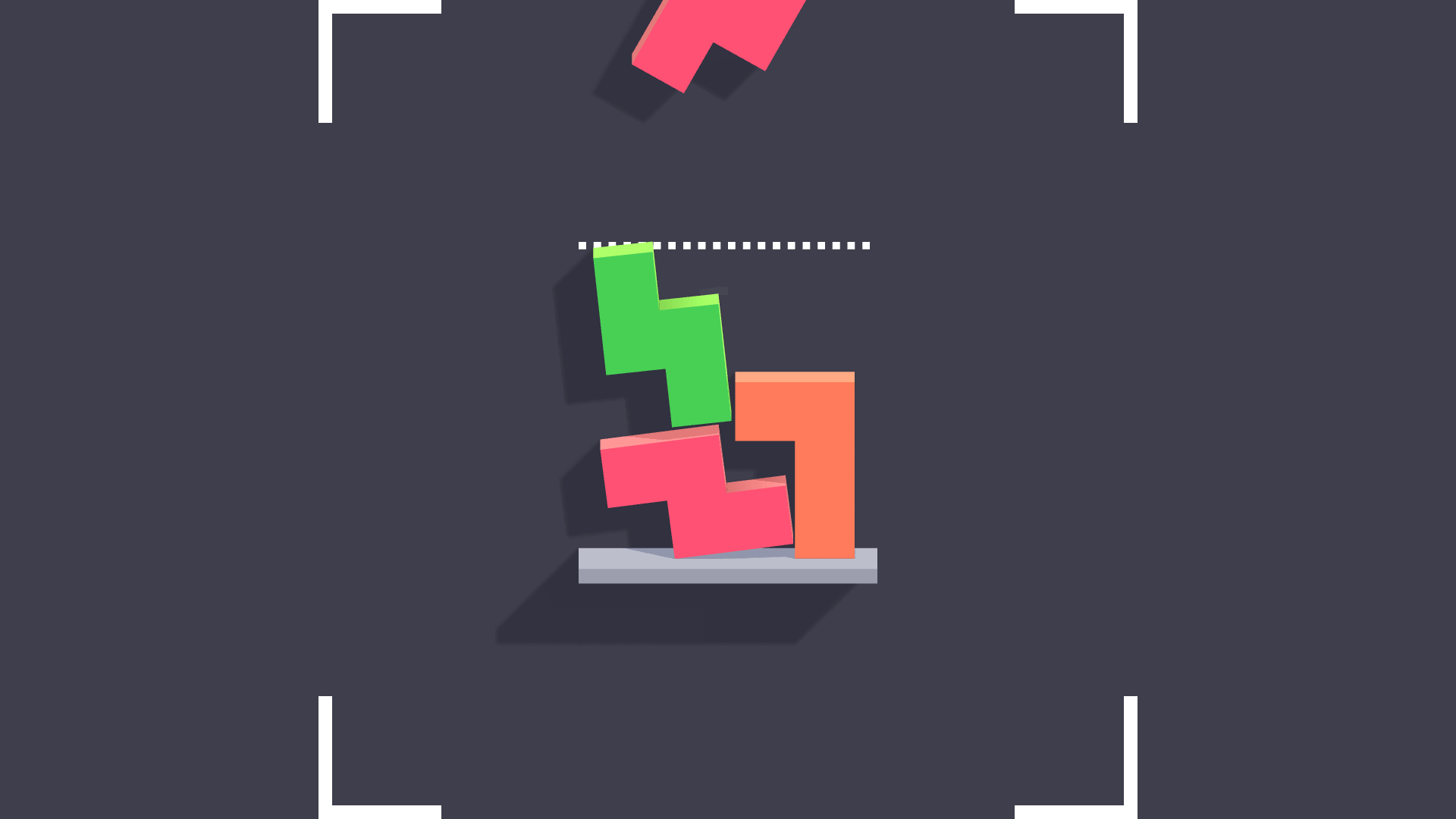 Stacktris interface showing power-ups like Slow Spin and Coin Magnet