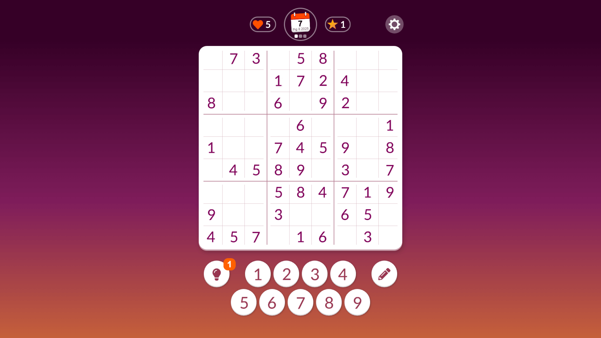 Sudoku Calendar app icon featuring a classic 9x9 Sudoku grid with a calendar overlay3