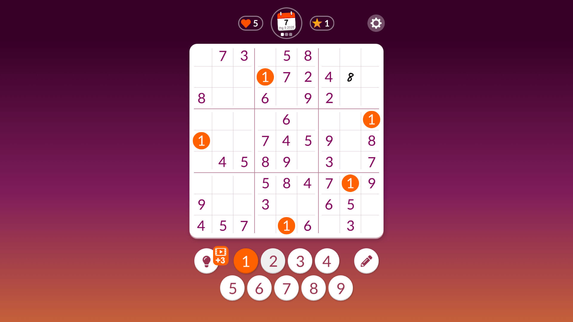 Sudoku Calendar app icon featuring a classic 9x9 Sudoku grid with a calendar overlay2