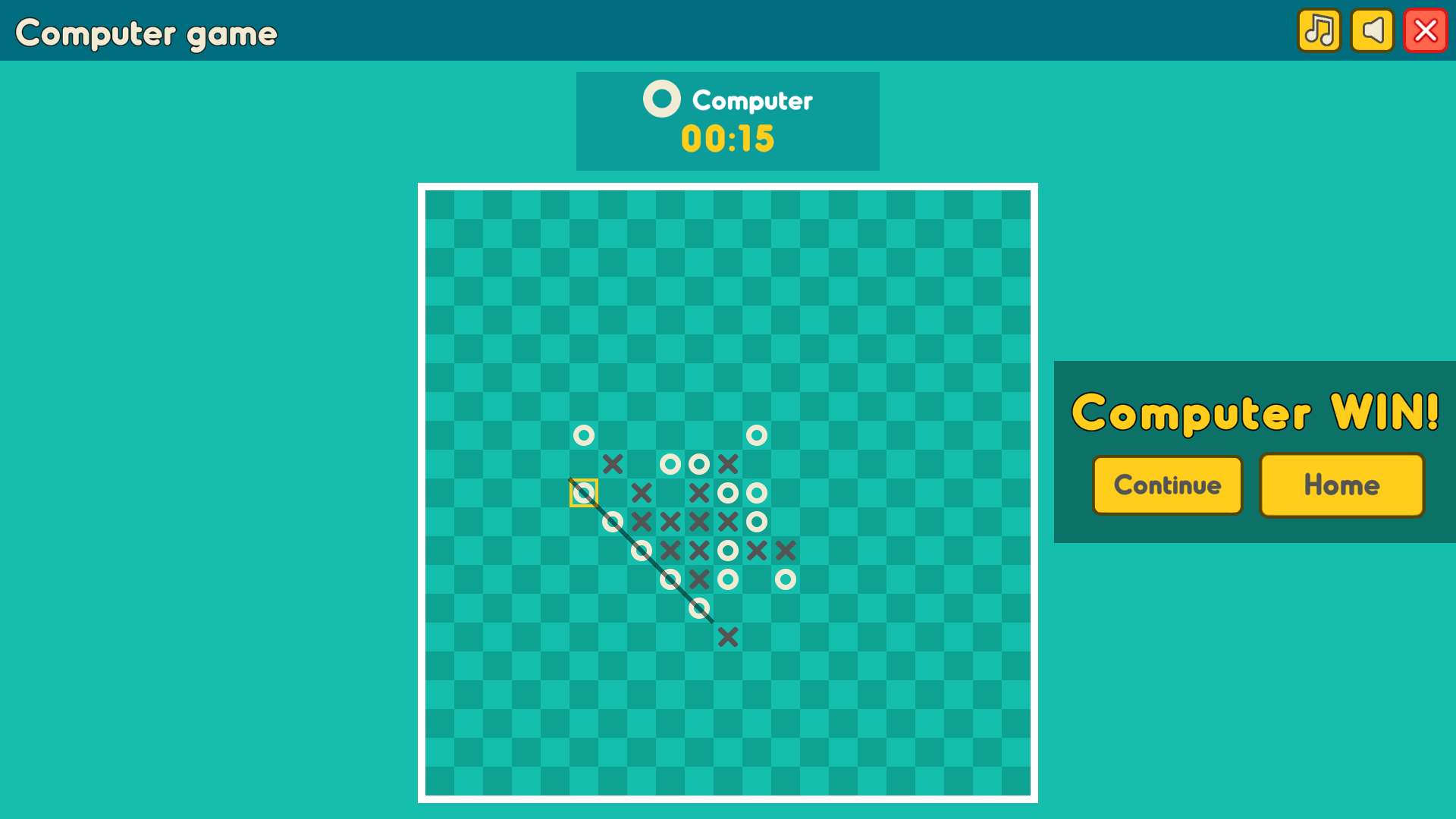 Multiplayer tic tac toe match in Tic Tac Toe Io browser game