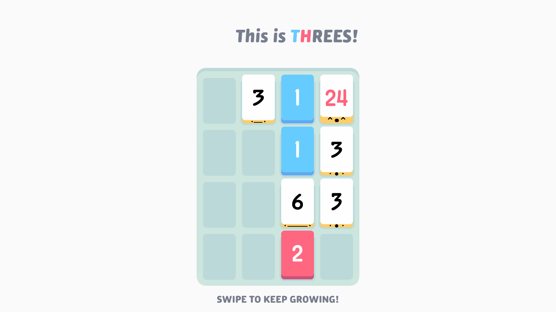 Merging numbered tiles in Trimerge gameplay1