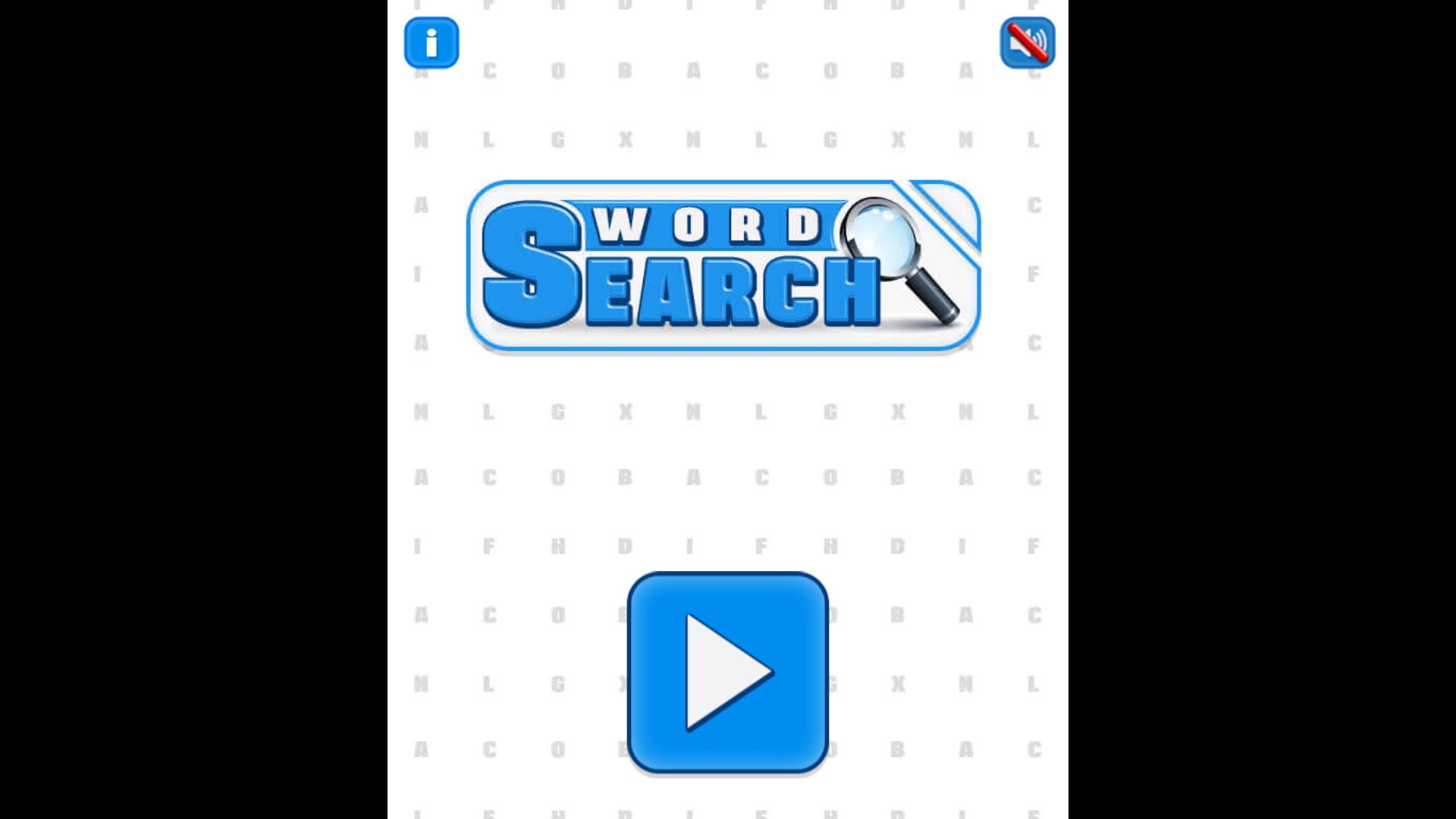 Word Search game interface with Fruits theme selected4