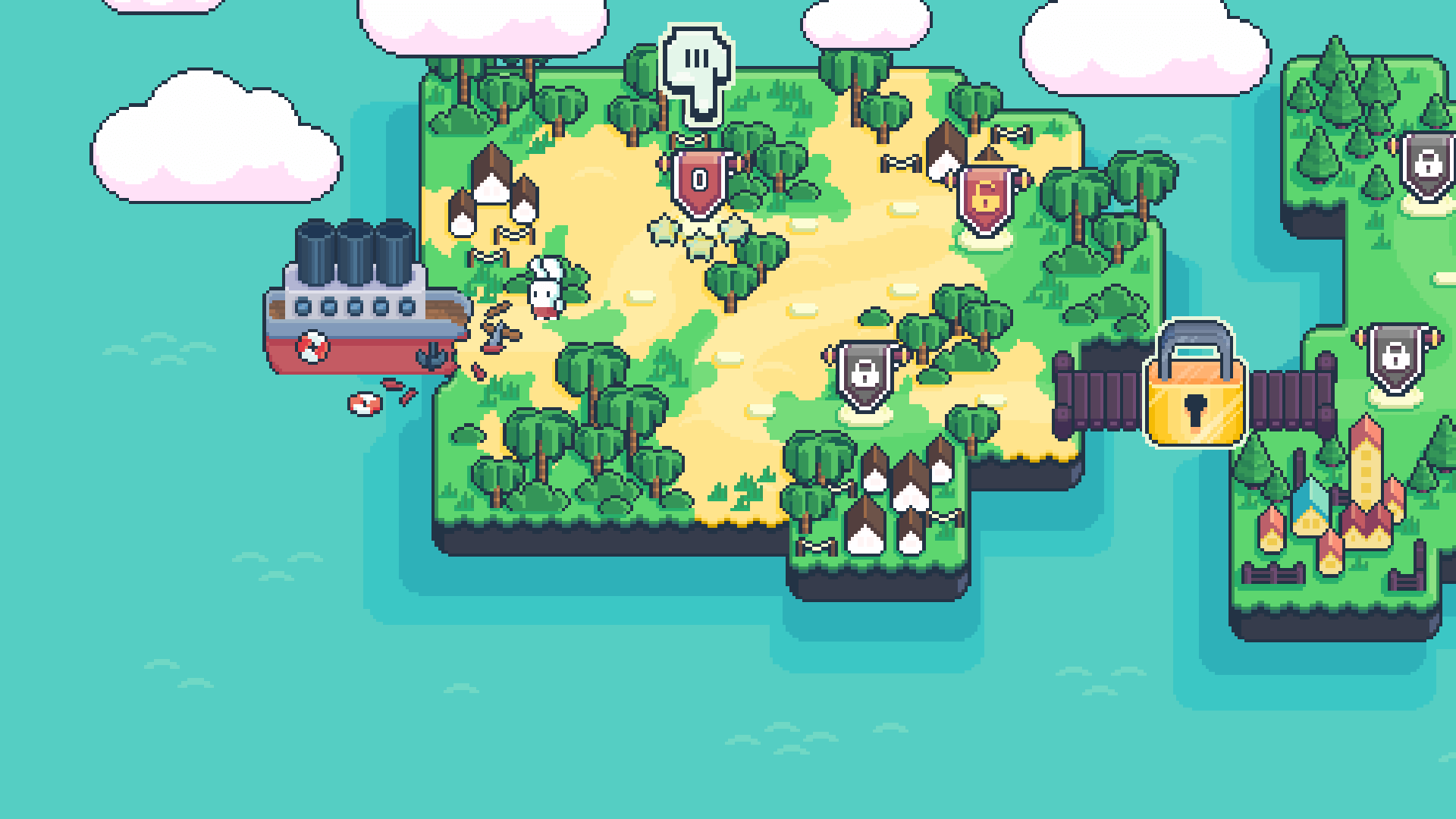 Yeah Bunny jumping over spikes in a pixel art platform level2