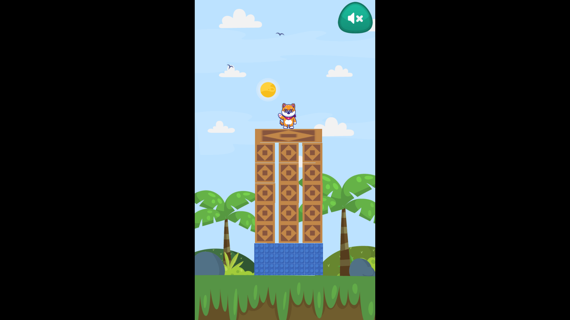 Strategic puzzle in Box Challenge featuring colorful blocks and special boxes that change gameplay3