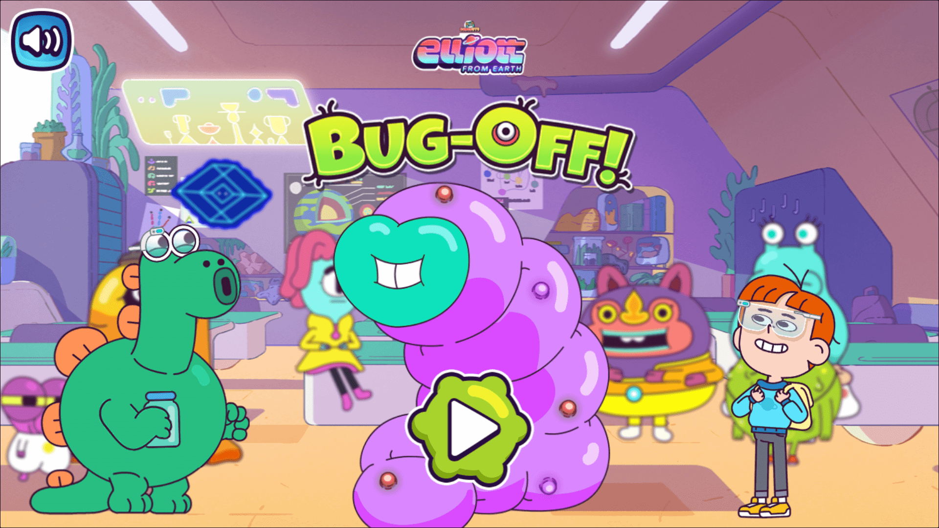 Bug Off gameplay showing player tapping to squash crawling bugs on screen4