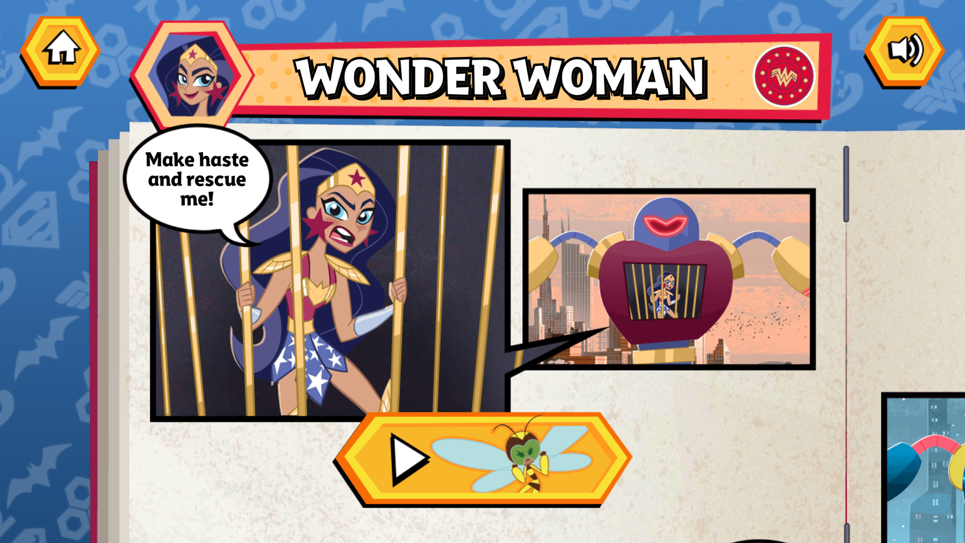 Bumblebee Robot Rescue game – DC Super Hero Girls online adventure4