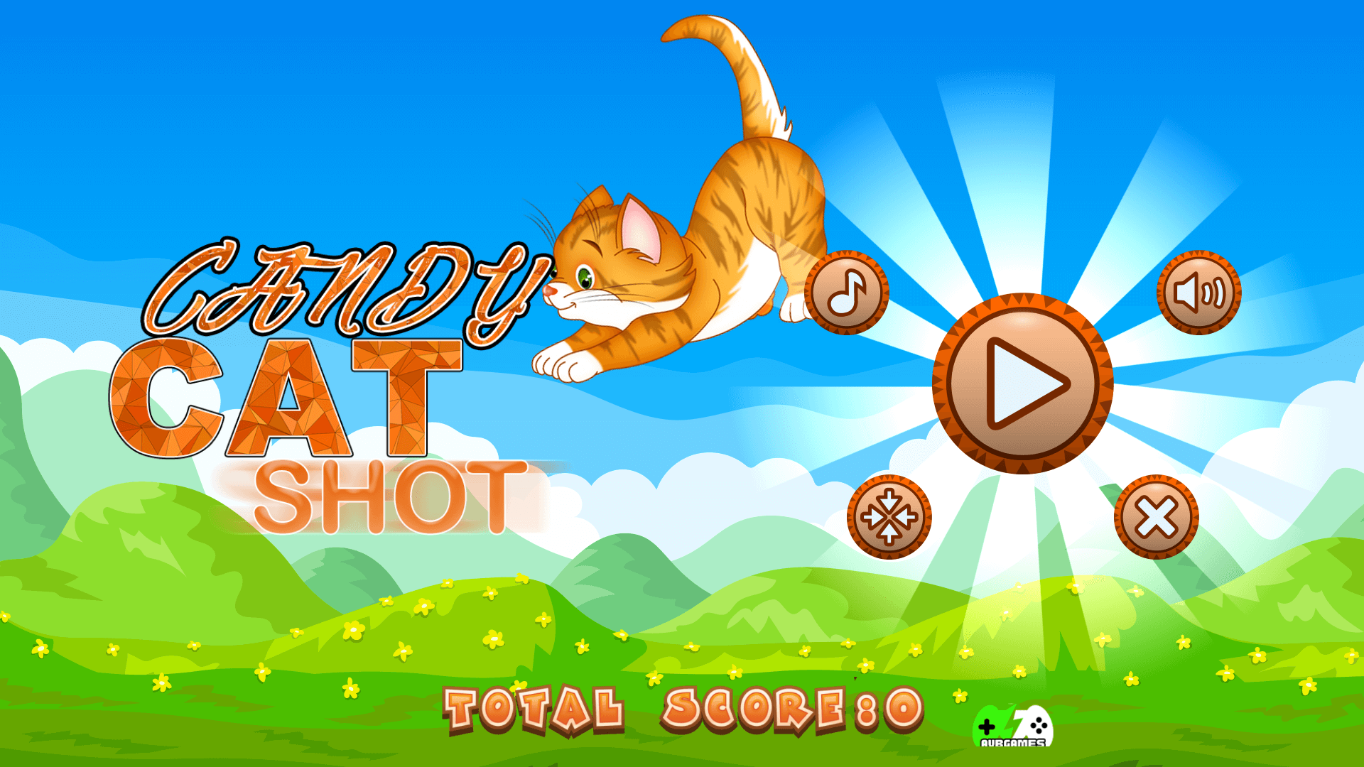 Candy Cat Shot Feline Frenzy game cover with adorable cats shooting candies3
