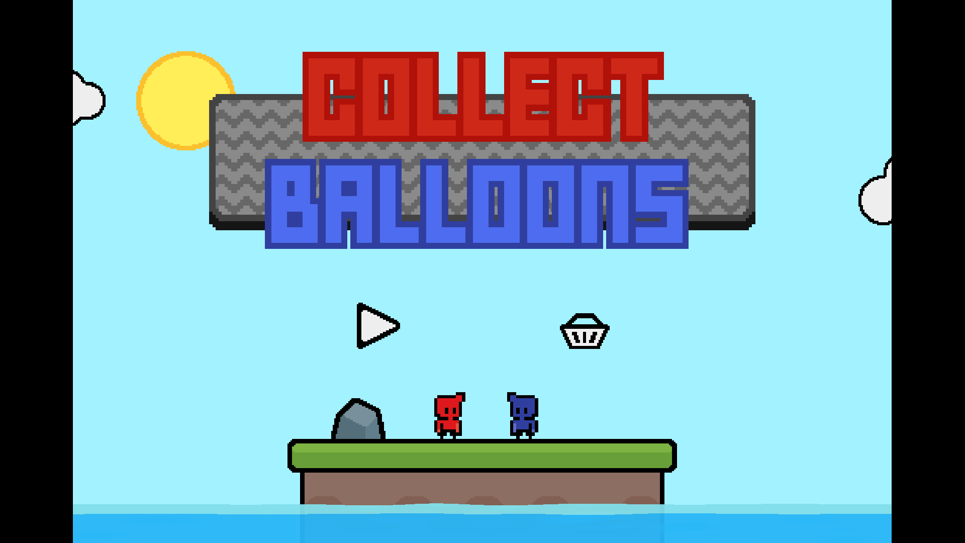 Collect Balloons game cover with two players racing to gather colorful balloons3
