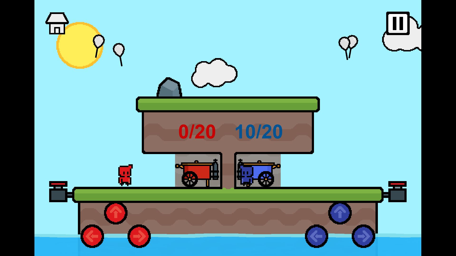 Collect Balloons game cover with two players racing to gather colorful balloons2