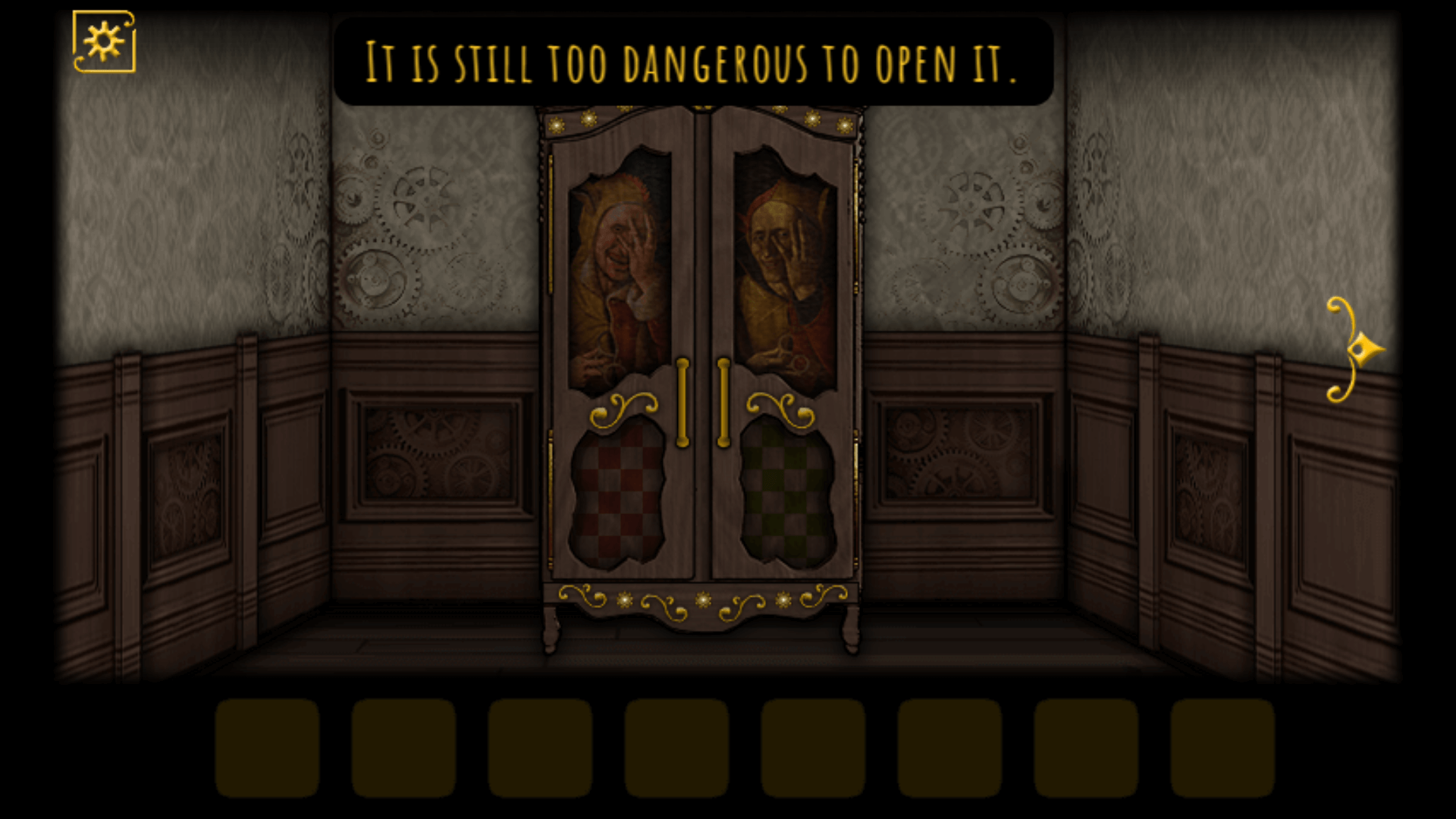 Forgotten Hill The Wardrobe 5 horror puzzle game cover art with creepy wardrobe1