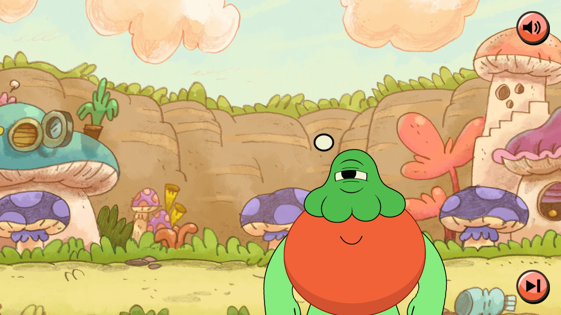 Fungie Sling gameplay – Seth being launched from a slingshot in a colorful puzzle level3