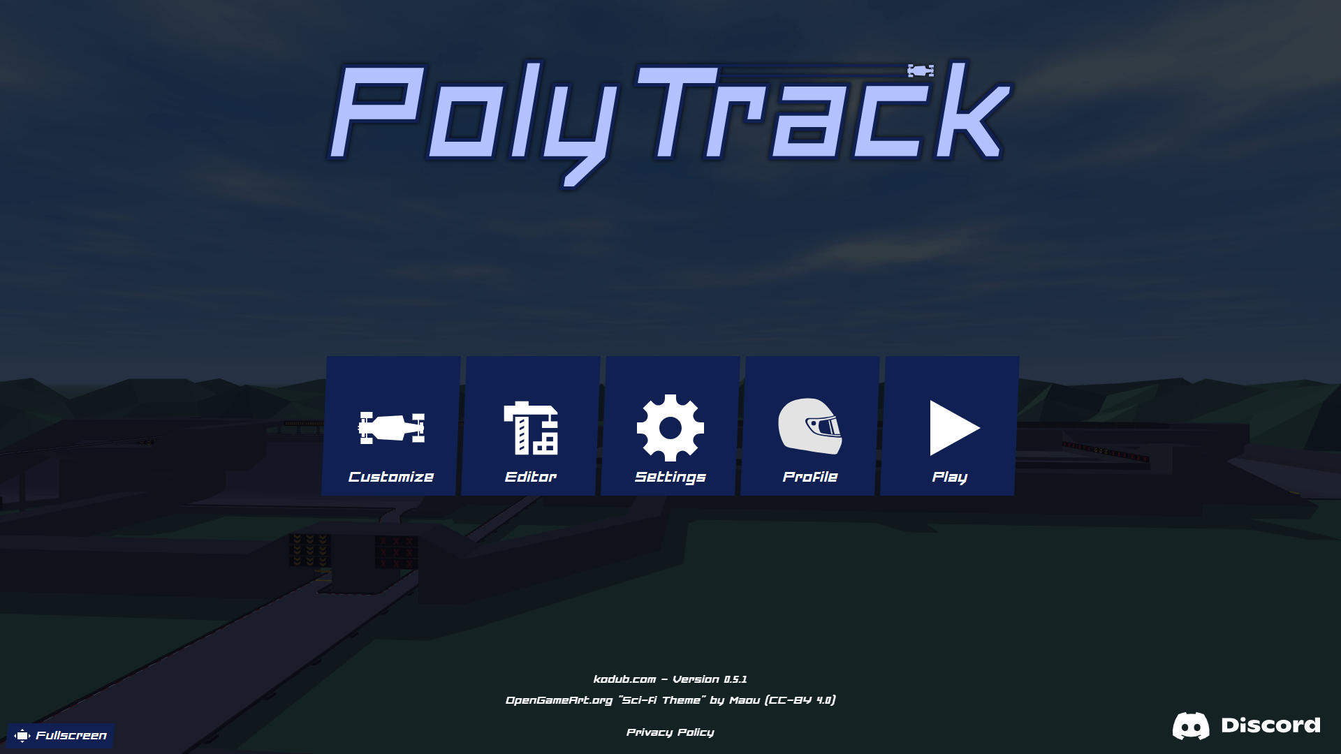 PolyTrack low-poly racing game with loops, jumps, and high-speed tracks5