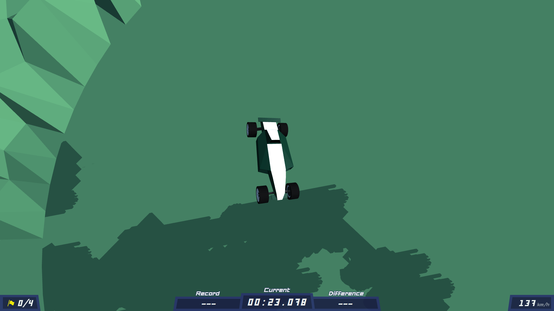 PolyTrack low-poly racing game with loops, jumps, and high-speed tracks3
