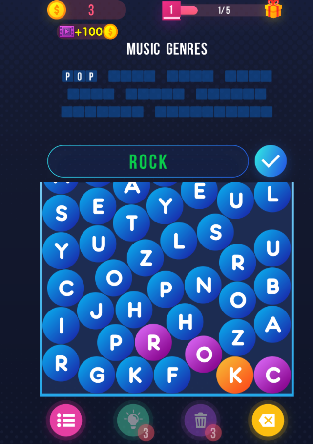 Word Puzzle Connect Words and Letters