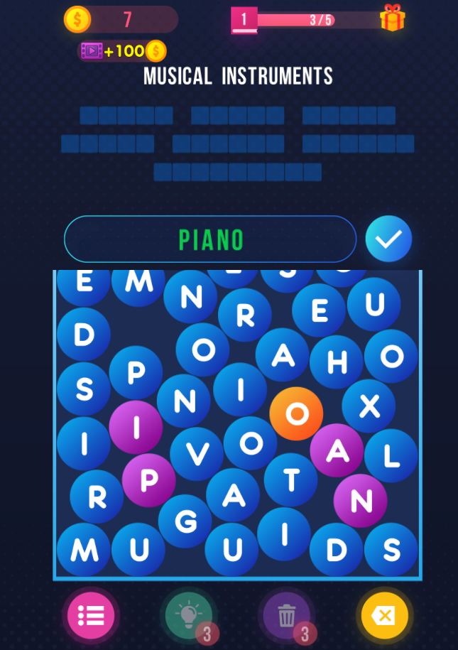 Word Puzzle Connect Words and Letters