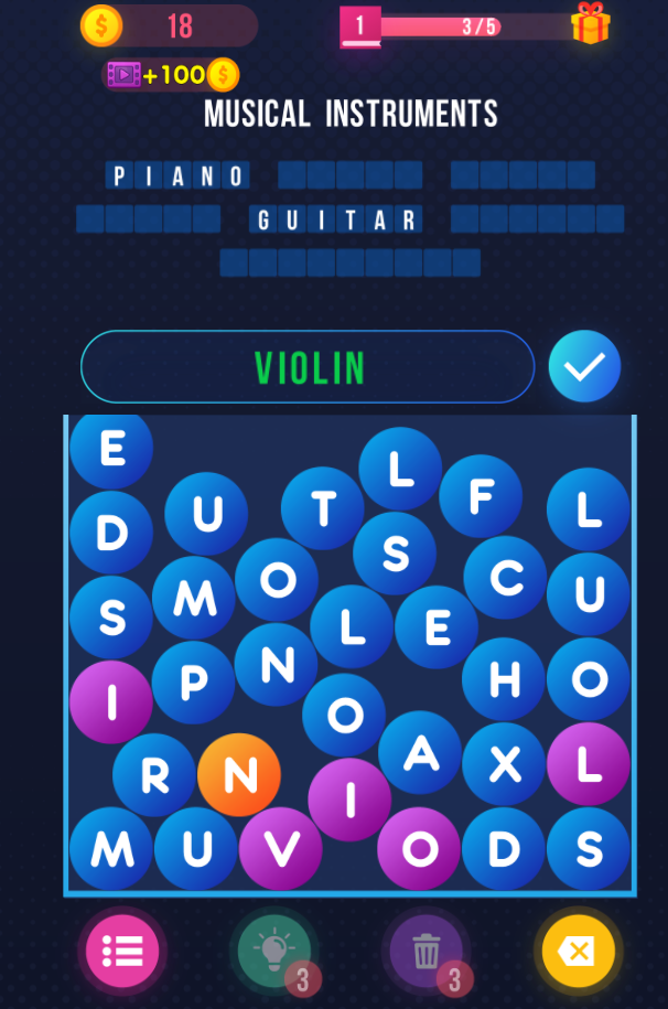 Word Puzzle Connect Words and Letters