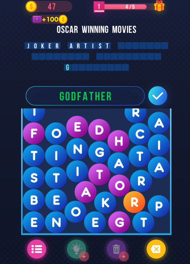 Word Puzzle Connect Words and Letters